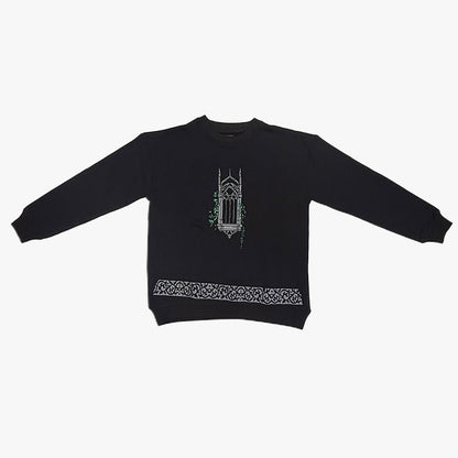 MIDNIGHT LONDON — Black Crewneck