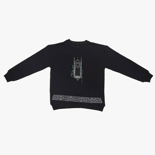 MIDNIGHT LONDON — Black Crewneck
